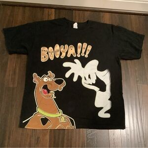 Scooby Doo BOOYA GLOW IN THE DARK T-Shirt Adult Size XL Black Ghost Y2K.